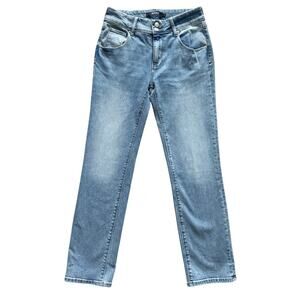 Hudson Jeans Women's Sz. 4 Blue Straight leg Light wash Flip pockets Preppy